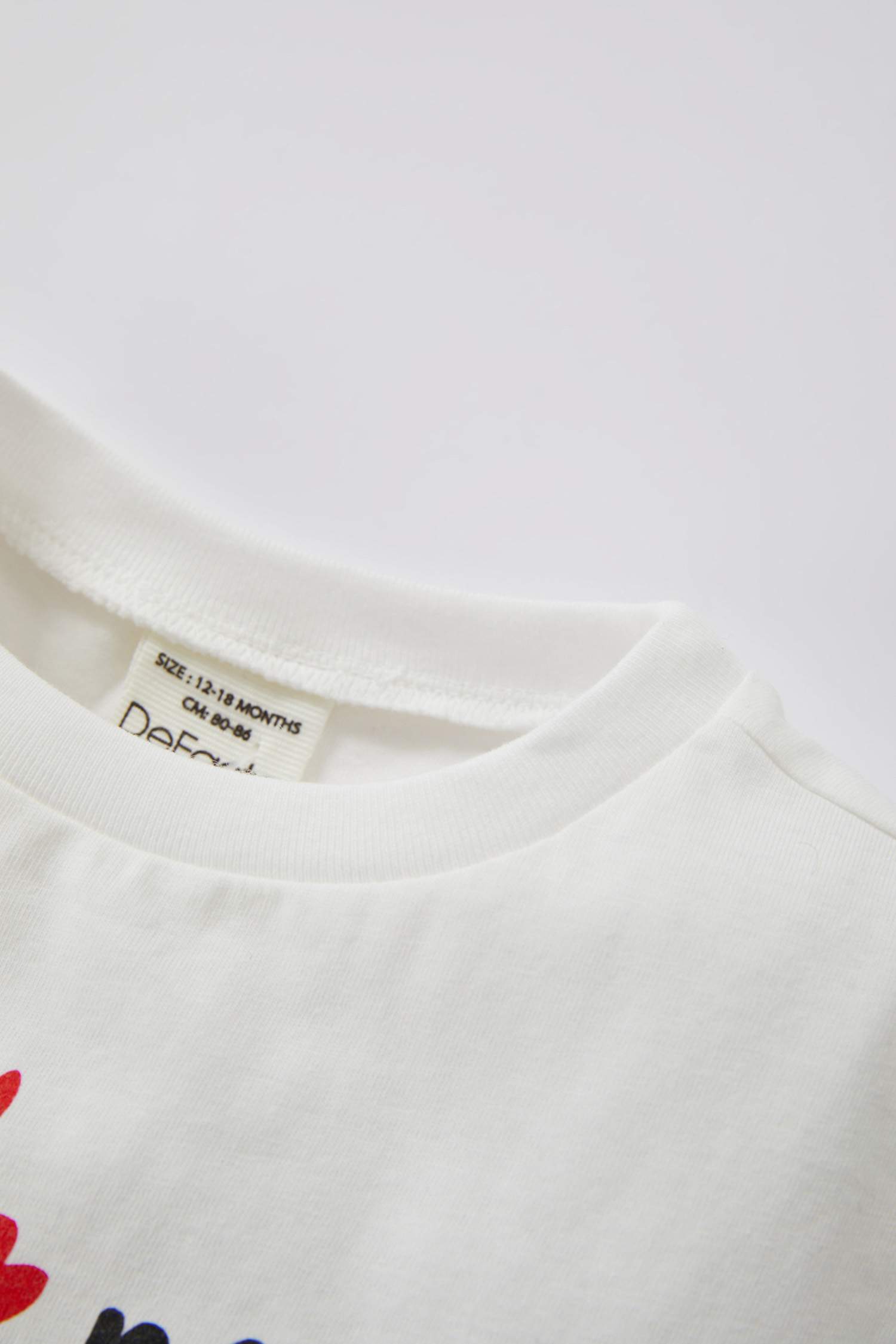 Baby Girl Regular Fit Crew Neck Slogan Printed Short Sleeved T-Shirt