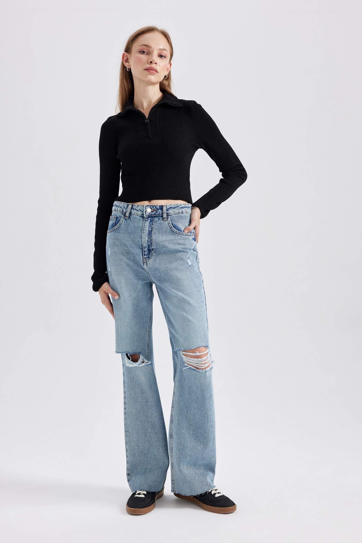 Slim Fit Half Turtleneck Knitwear Pullover