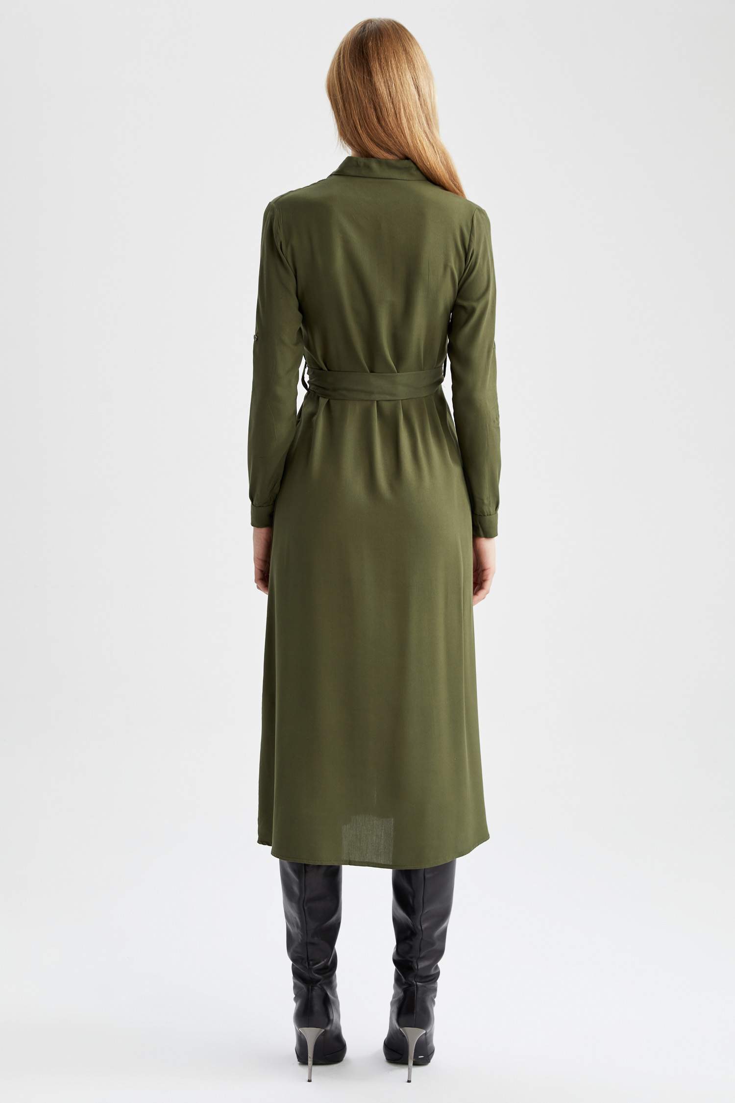 فستان كم طويل فيسكوز