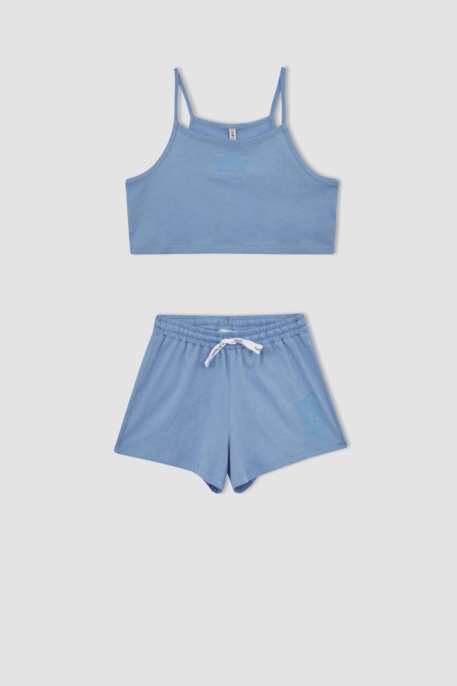 Girl Crop Top Shorts 2-Pack Set