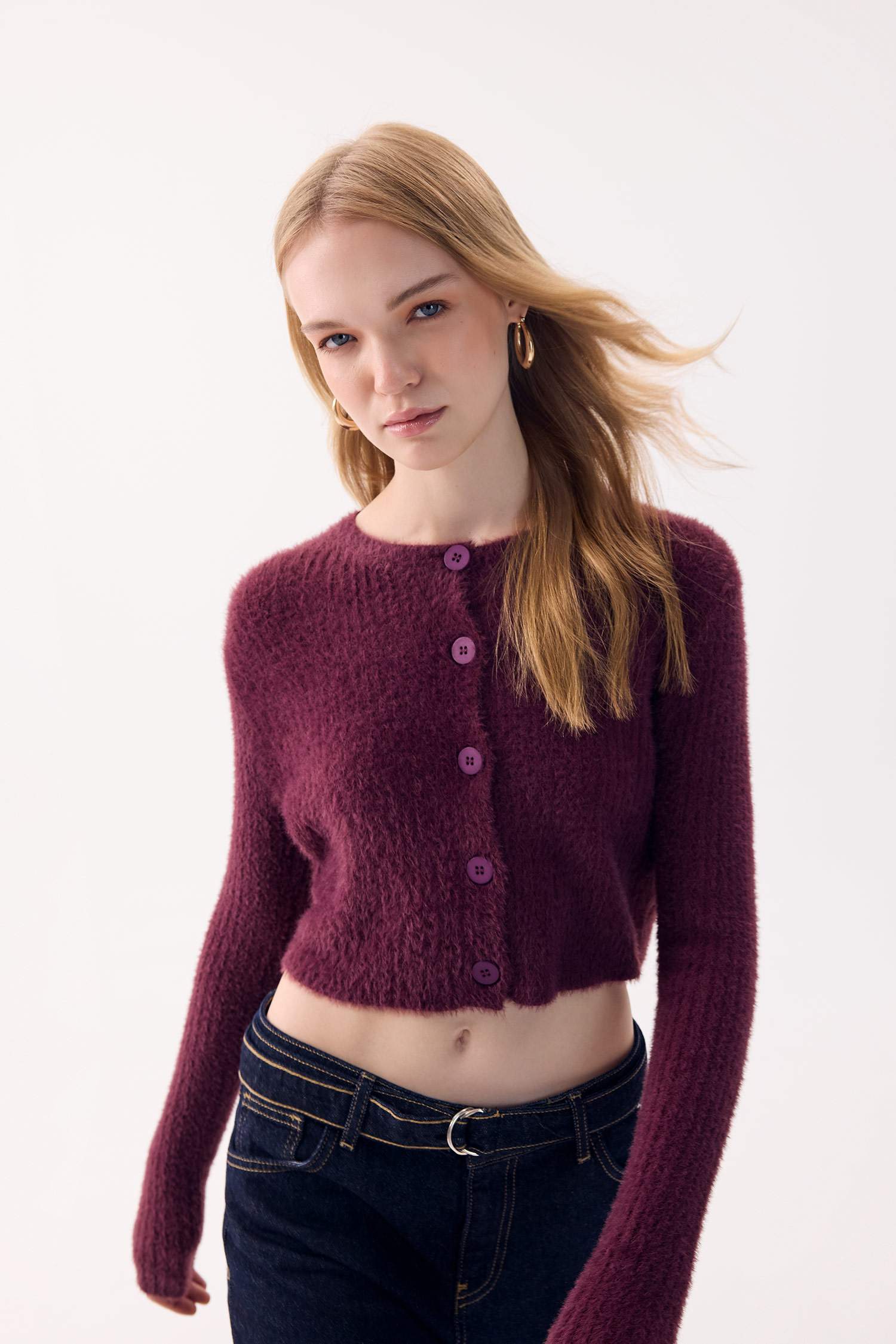 Coool Slim Fit Dar Kesim Bisiklet Yaka Triko Hırka