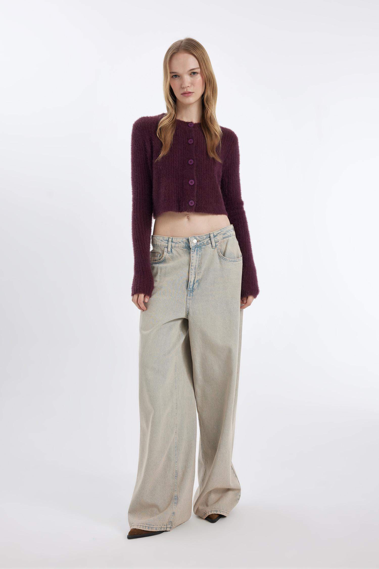 Coool Slim Fit Dar Kesim Bisiklet Yaka Triko Hırka