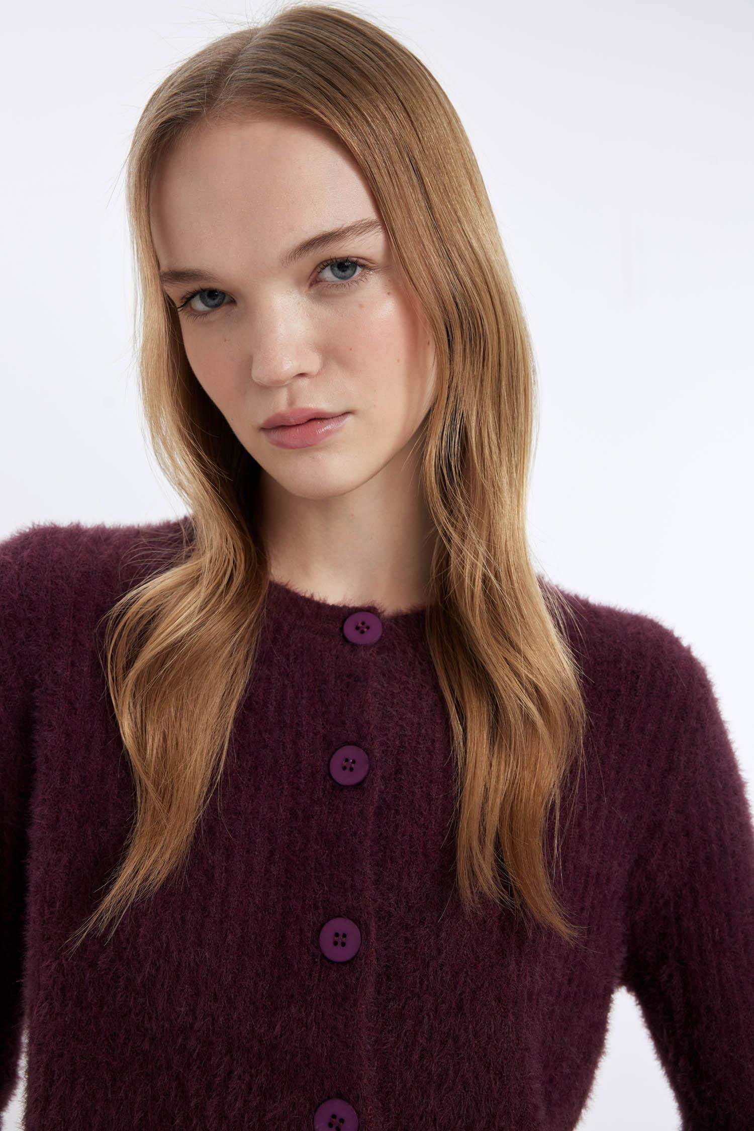 Coool Slim Fit Dar Kesim Bisiklet Yaka Triko Hırka