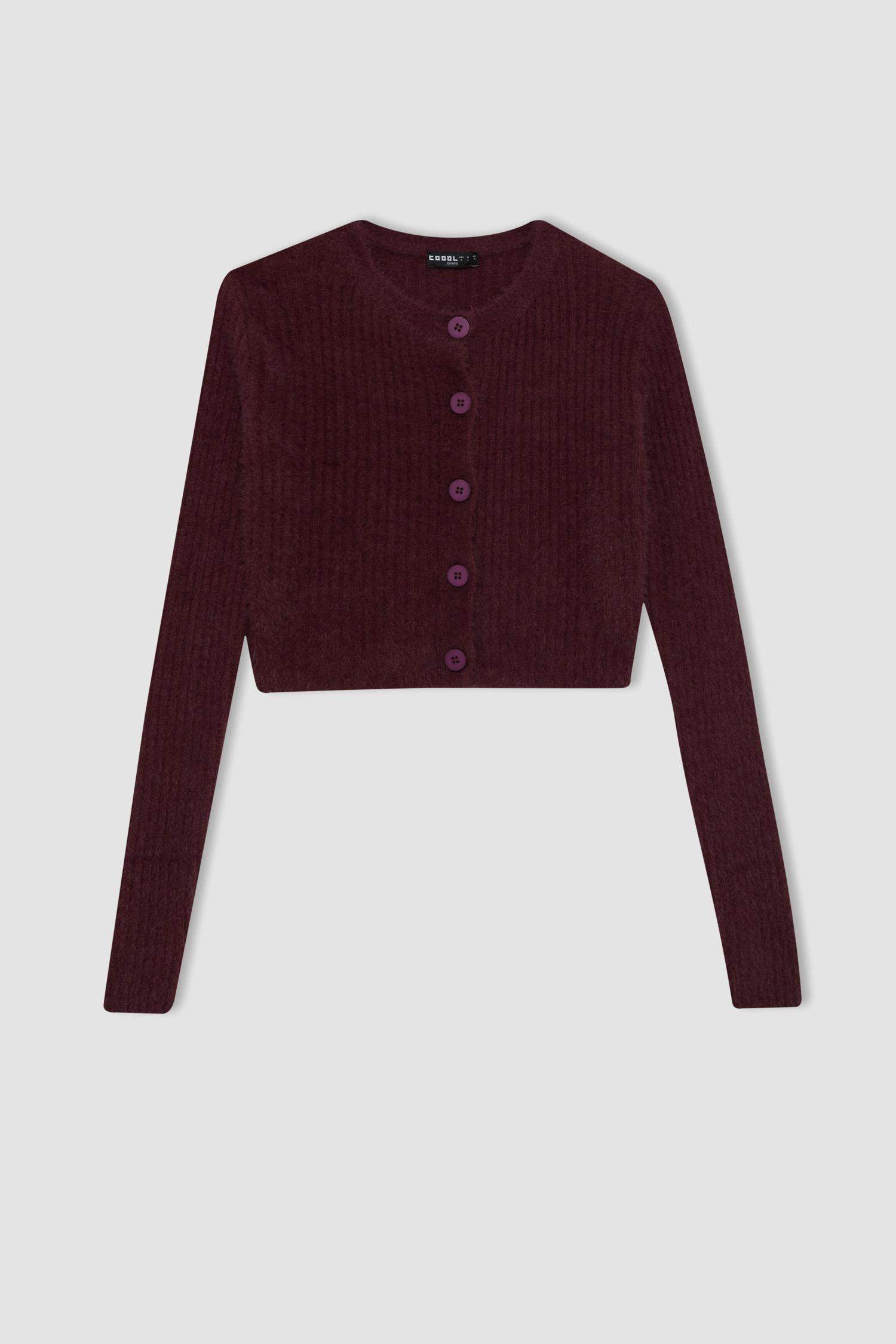 Coool Slim Fit Dar Kesim Bisiklet Yaka Triko Hırka