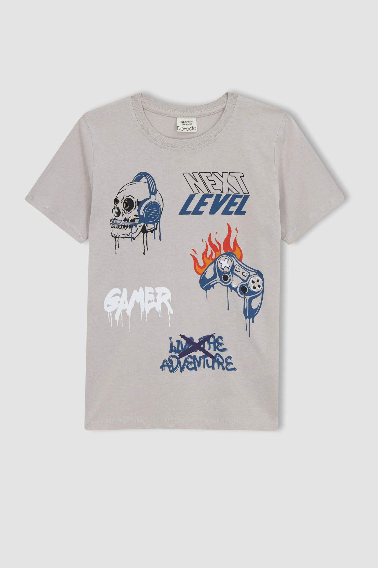 Boy Regular Fit Crew Neck Printed Short Sleeve T-Shirt