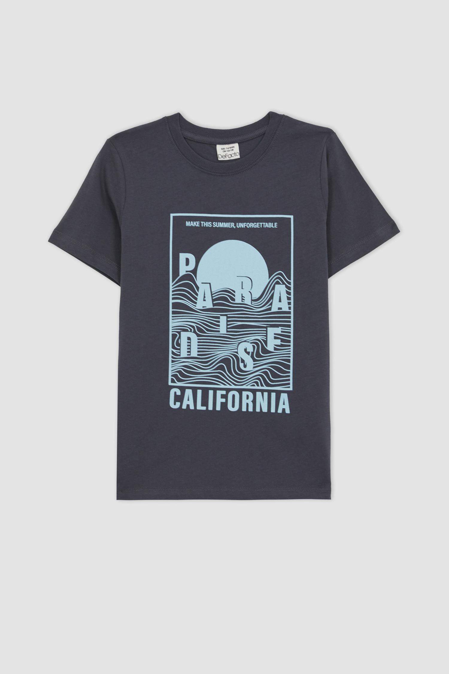 T-Shirt Imprimé à Manches Courtes Col Rond pour Garçon