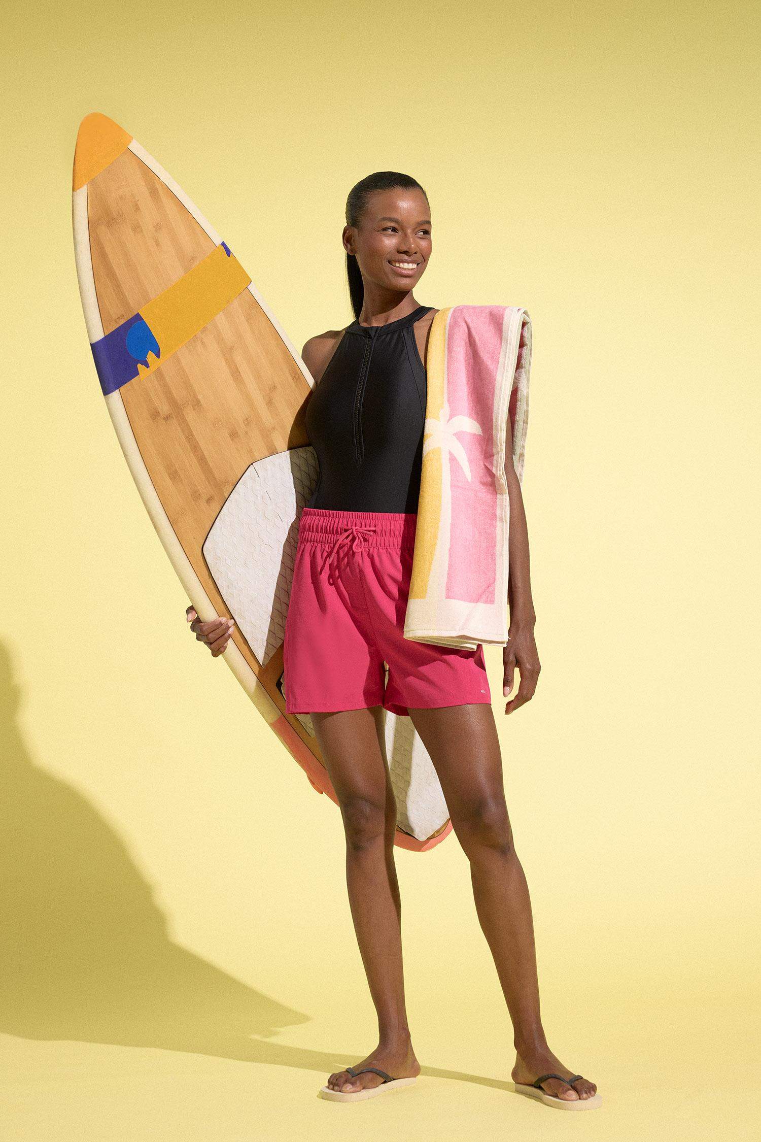 Short de bain à taille élastique Coupe standard de DeFactoFit