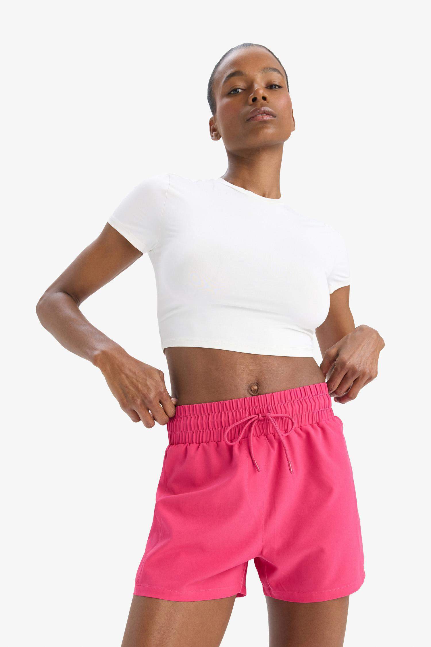 DeFactoFit Standart Fit Esnek Dokulu Deniz Şortu