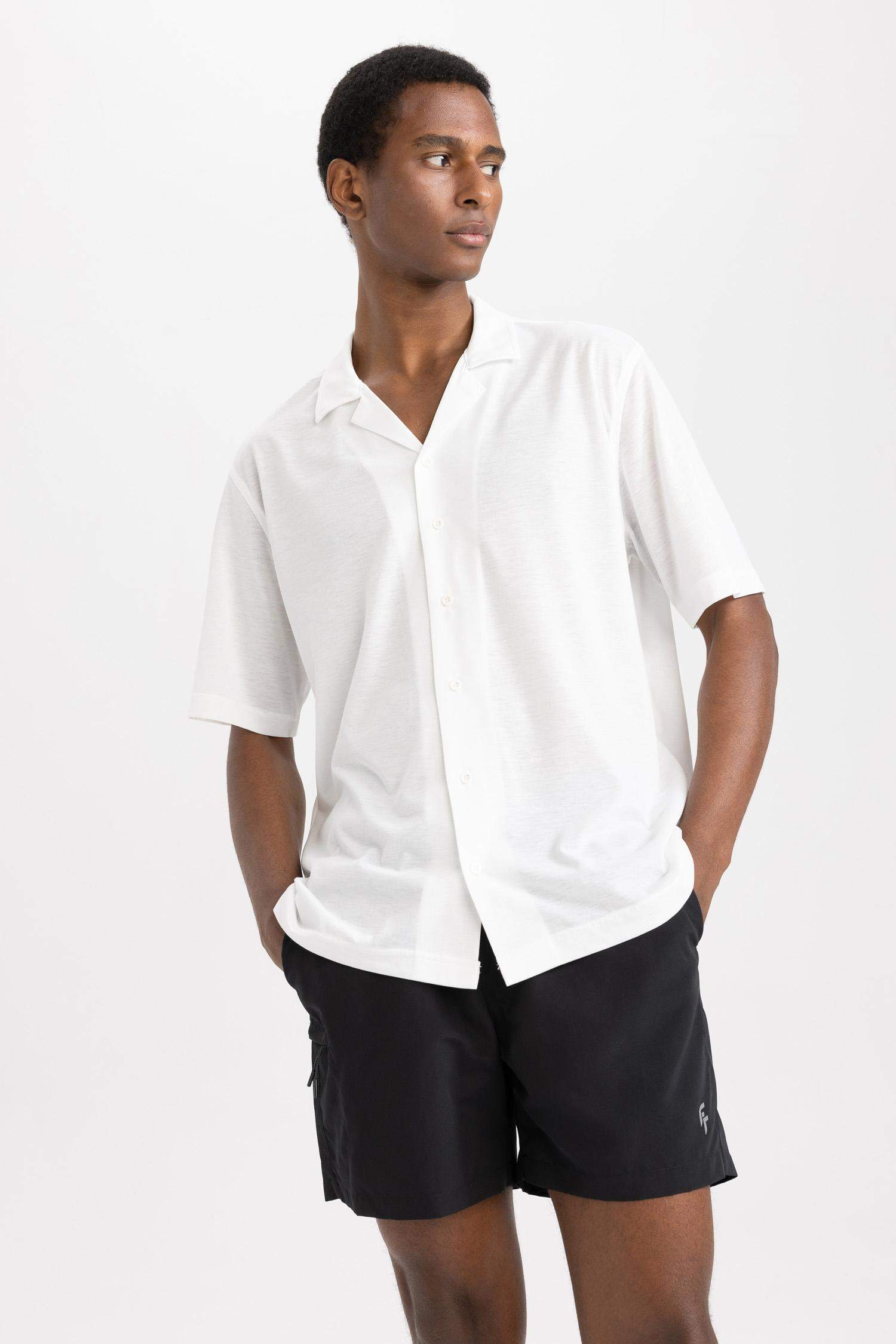 DeFactoFit Oversize Fit Apaş Yaka Sporcu Tişört