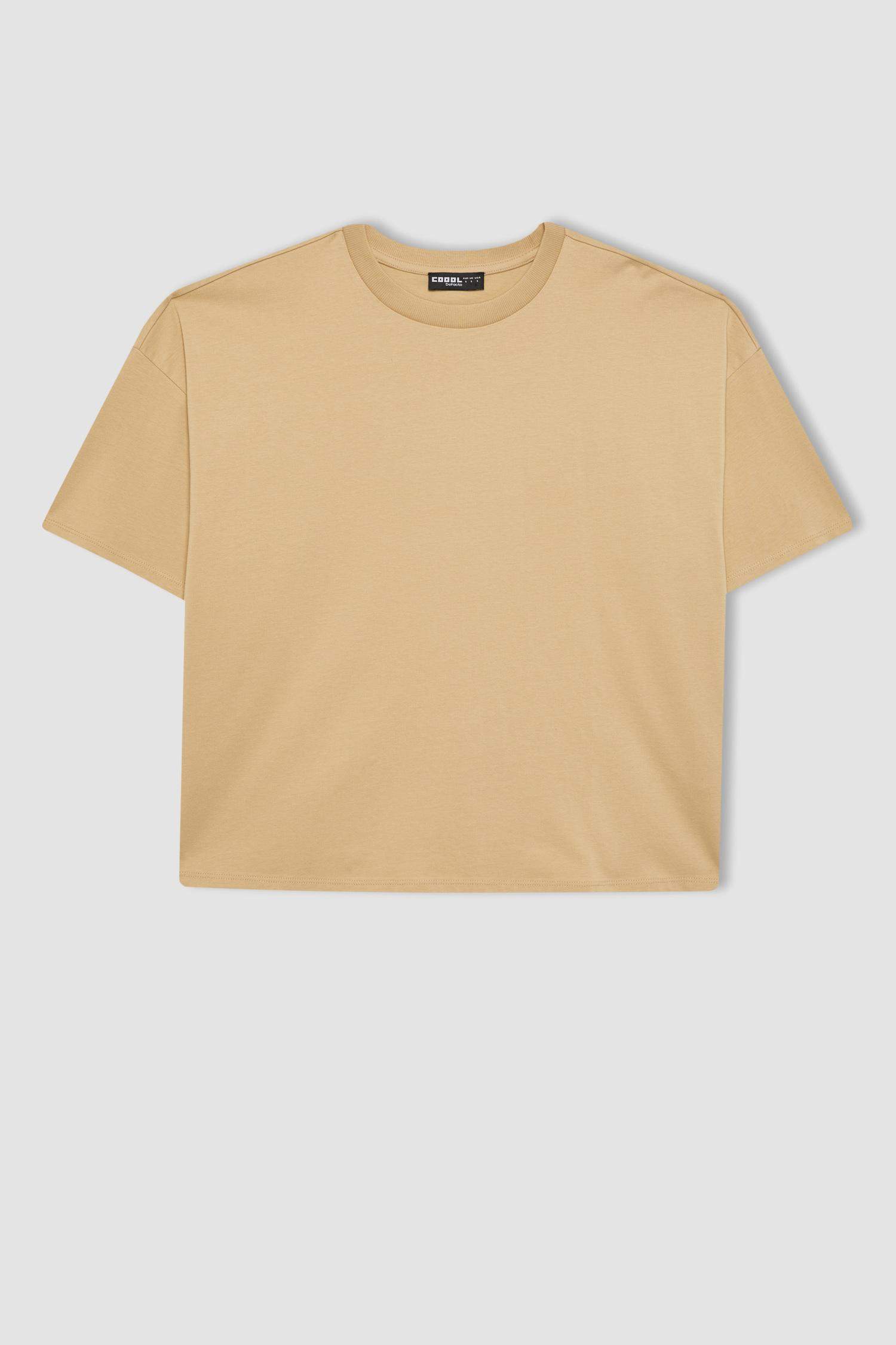 تي شيرت نص كم قصة فضفاضة