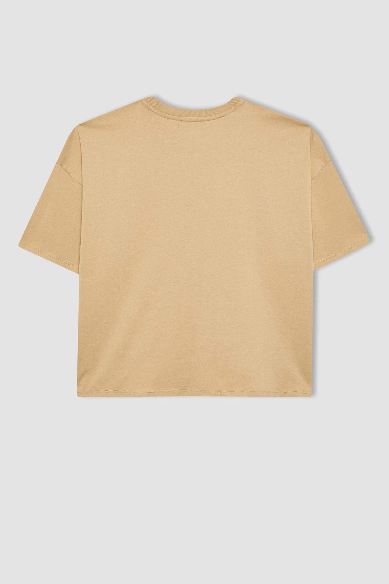 تي شيرت نص كم قصة فضفاضة