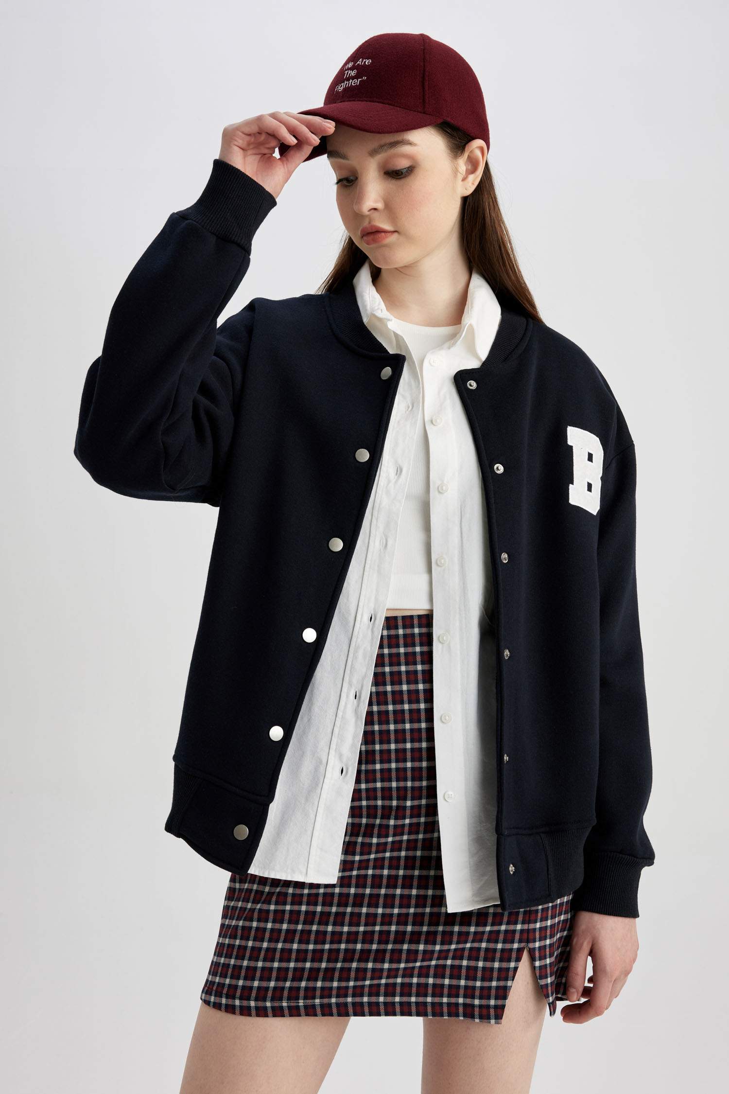 Baskılı Bomber Ceket