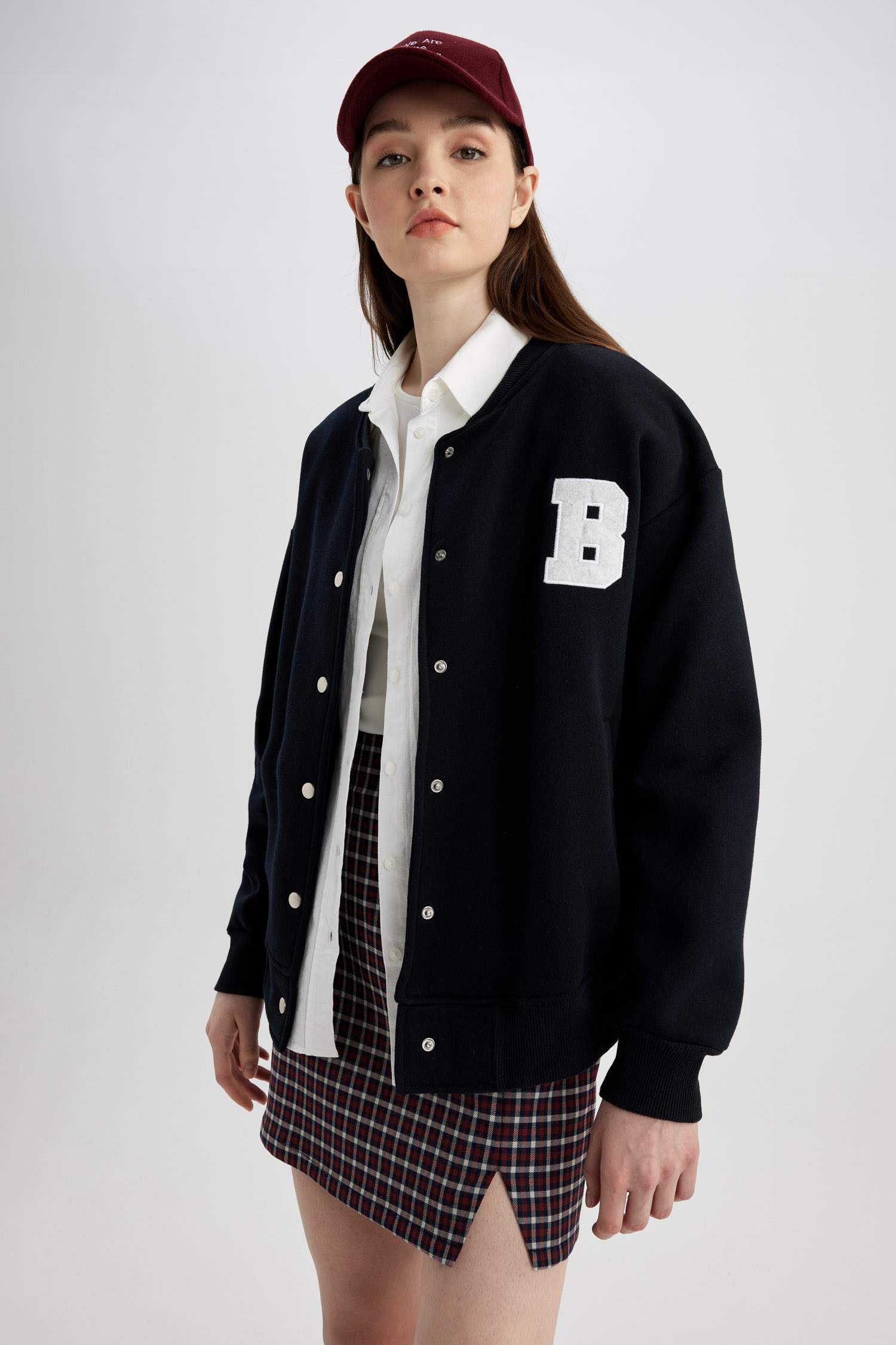 Baskılı Bomber Ceket