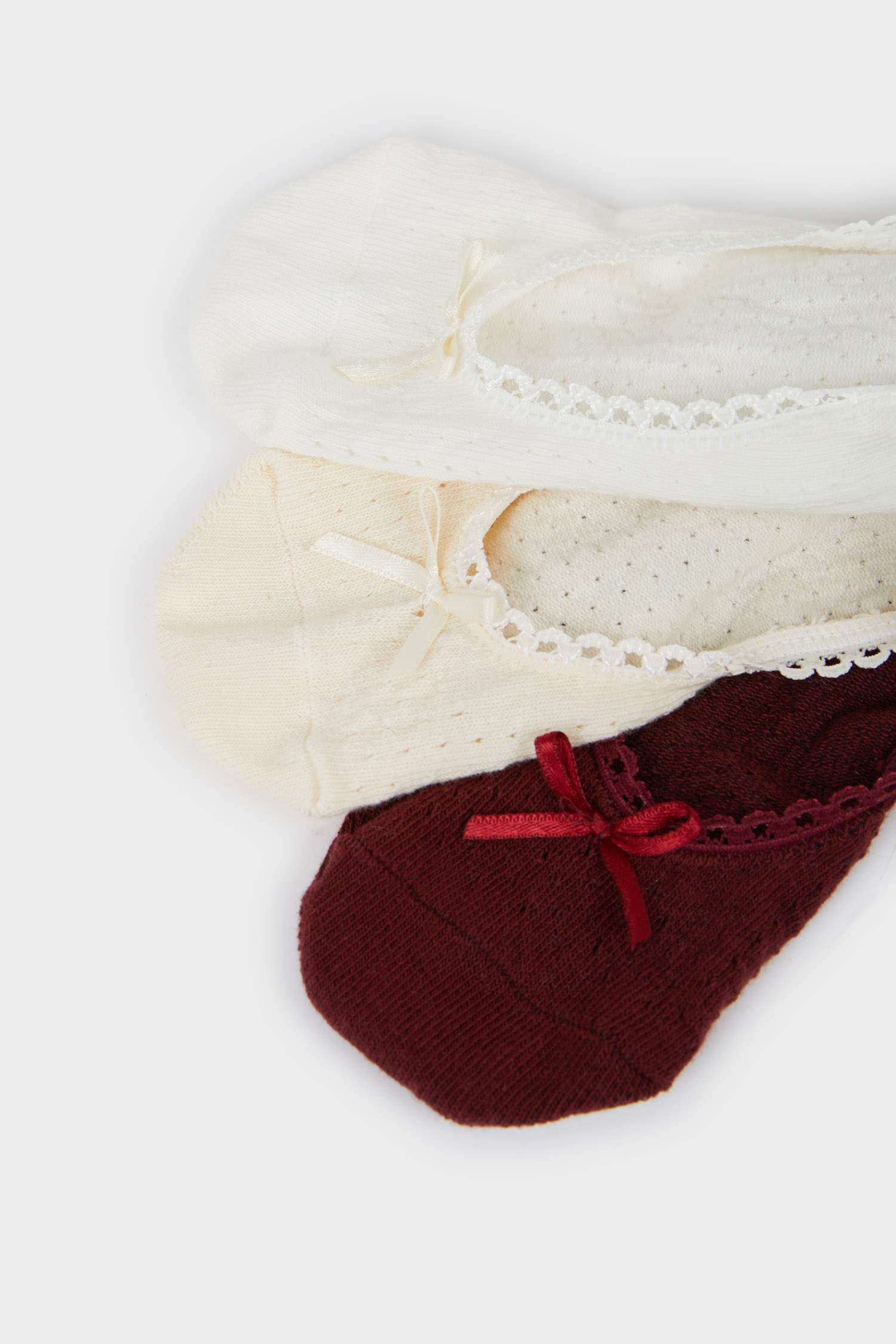 Lot de 3 Chaussettes ballerines en coton pour femme