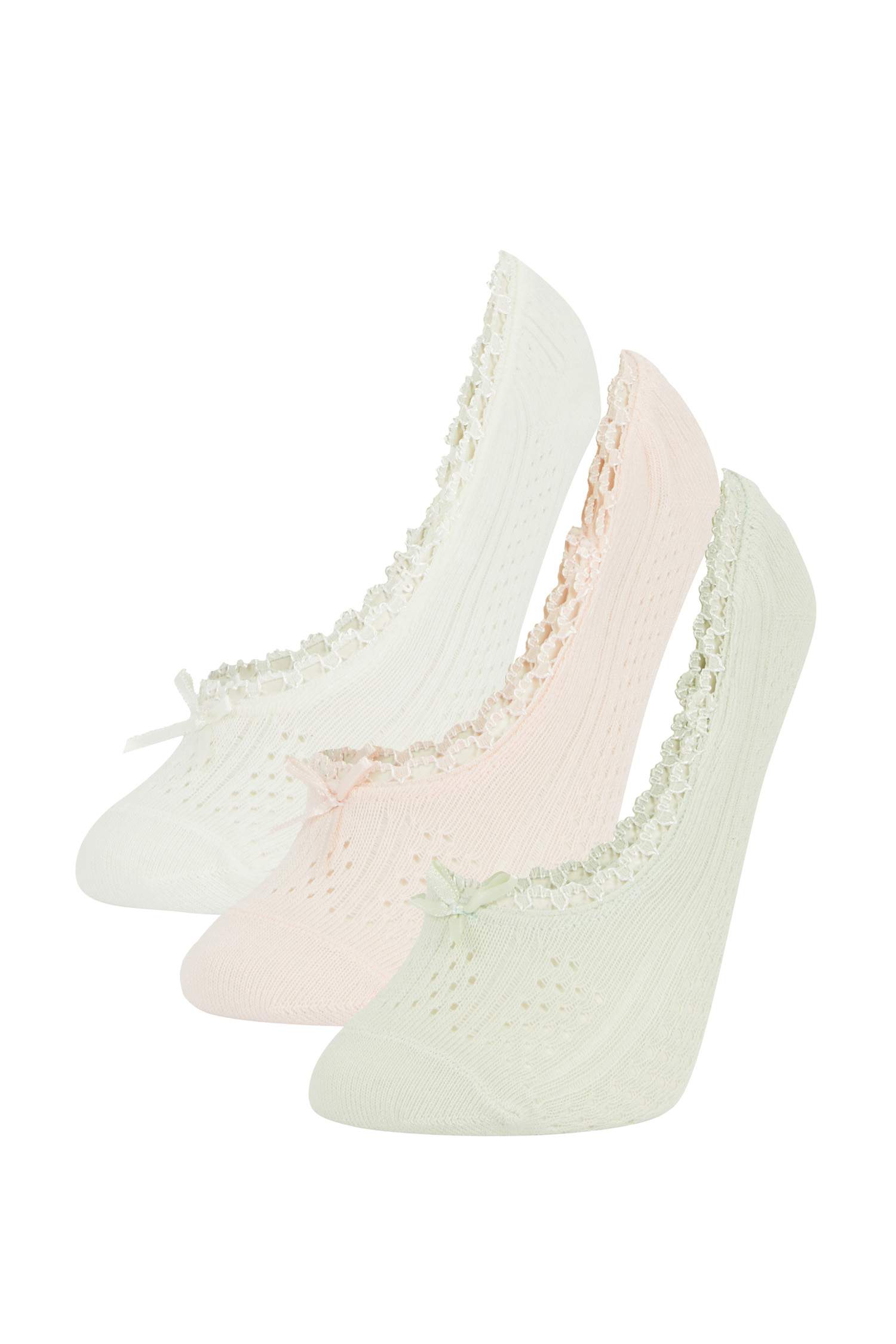 Kadın Görünmez 3'lü Pamuklu Babet Çorap