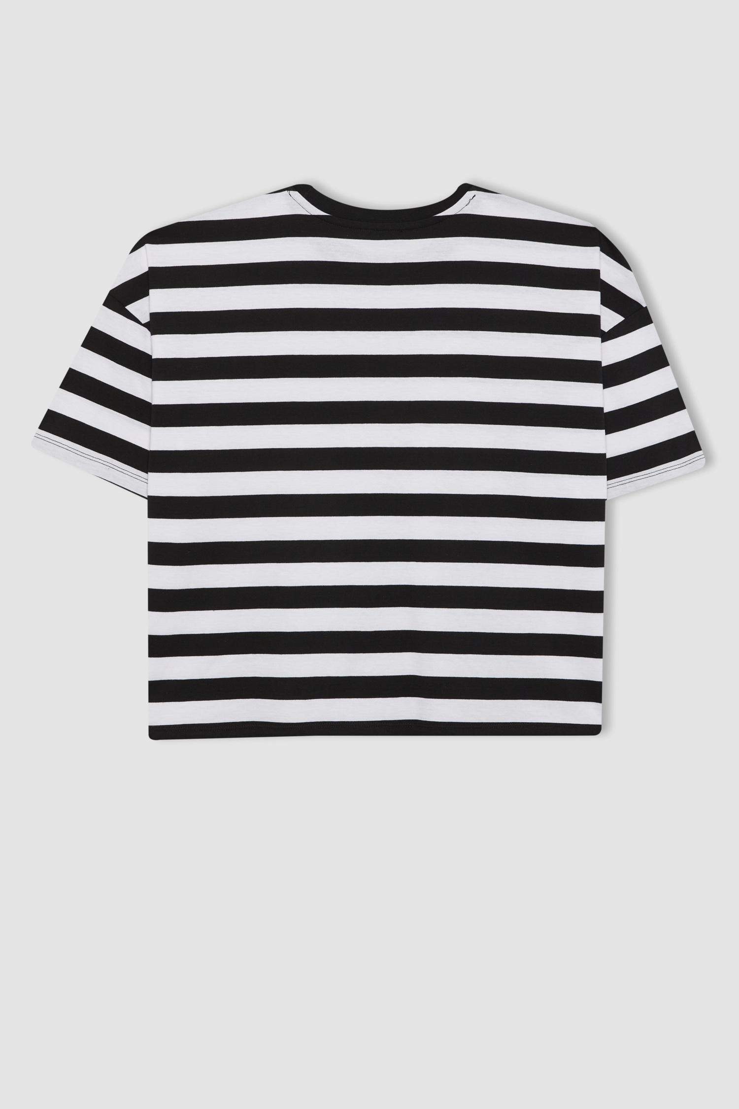 Loose Fit Patterned Short Sleeve T-Shirt