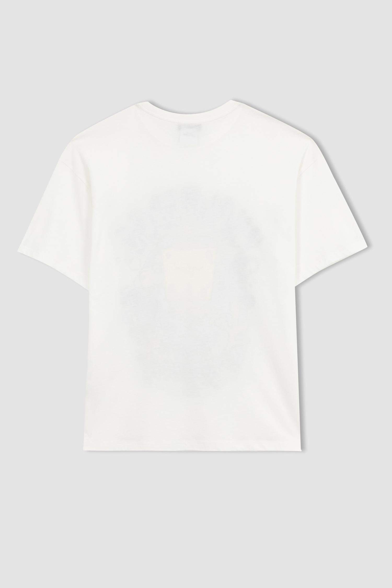 تي شيرت نص كم مطبوع اوفر سايز من سبونج بوب