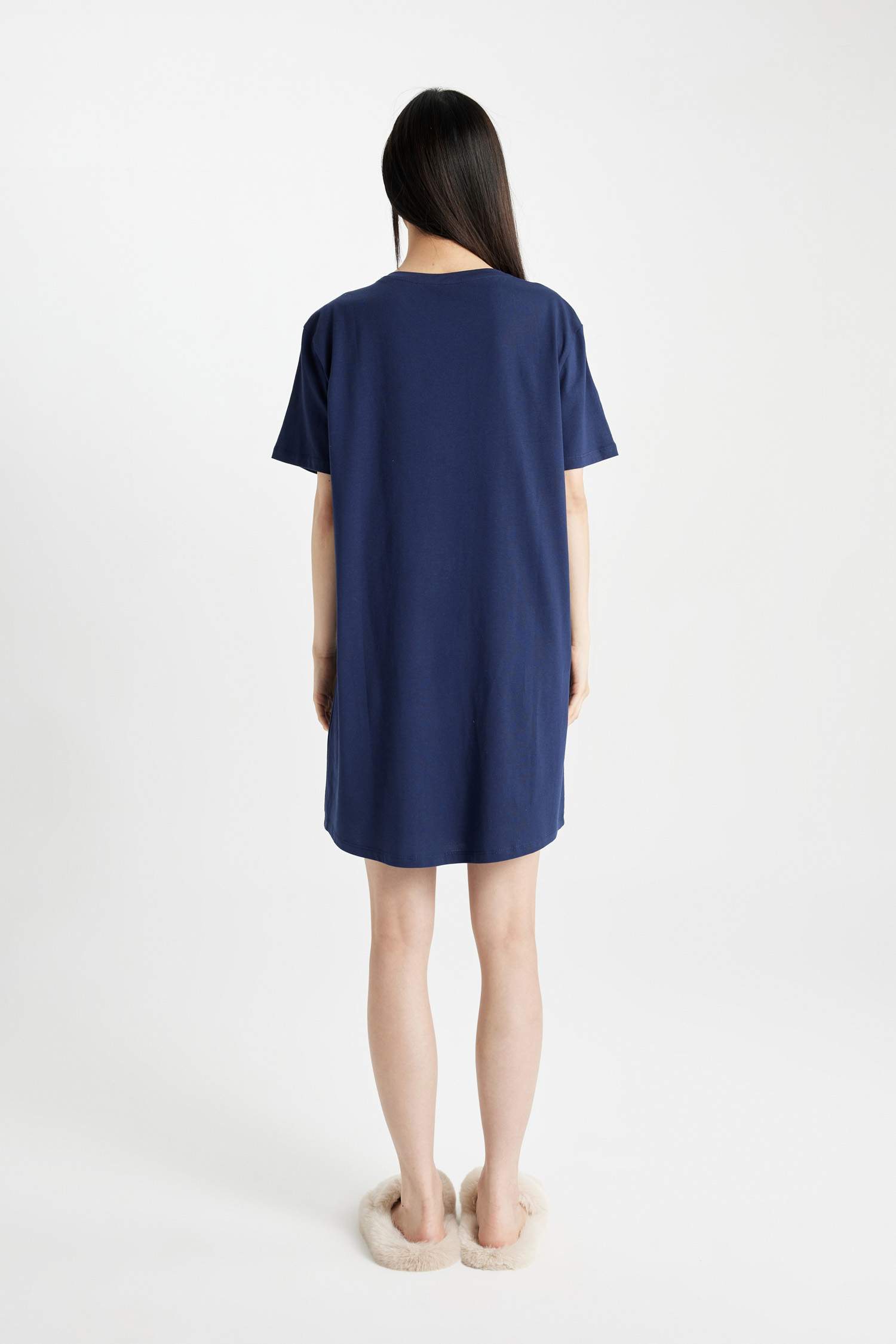 Fall in Love Printed Short Sleeve Cotton Nightgown