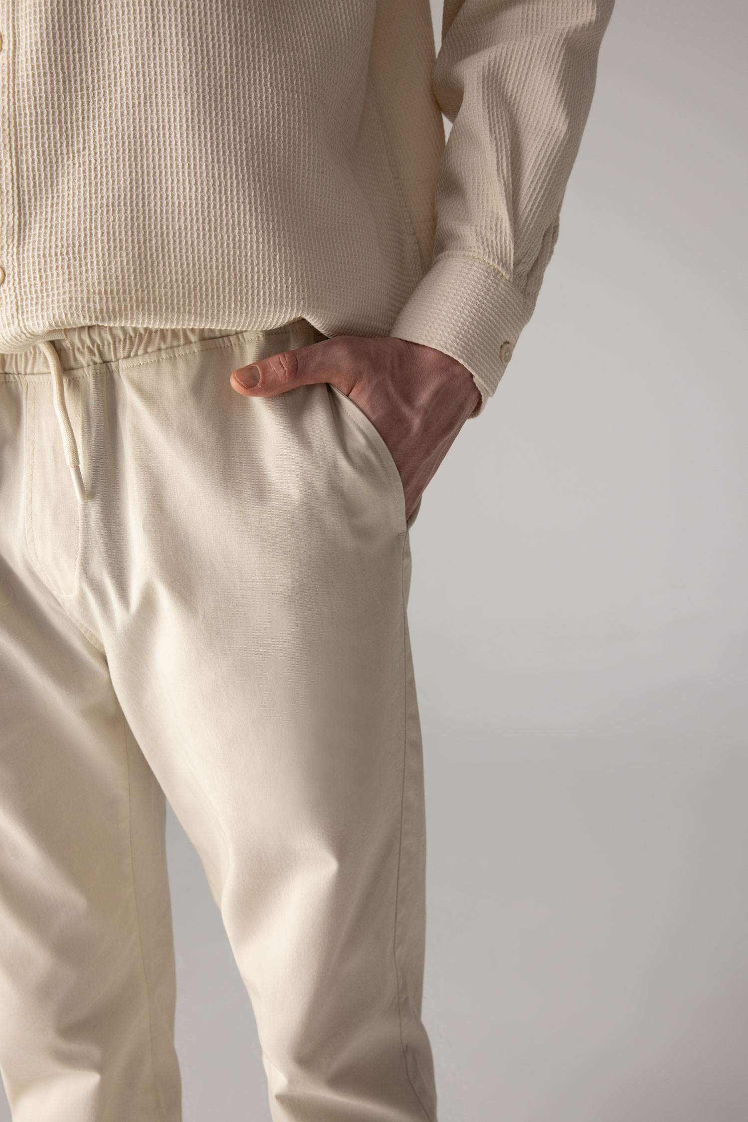 jogger Super Skinny Hem Gabardine Trousers