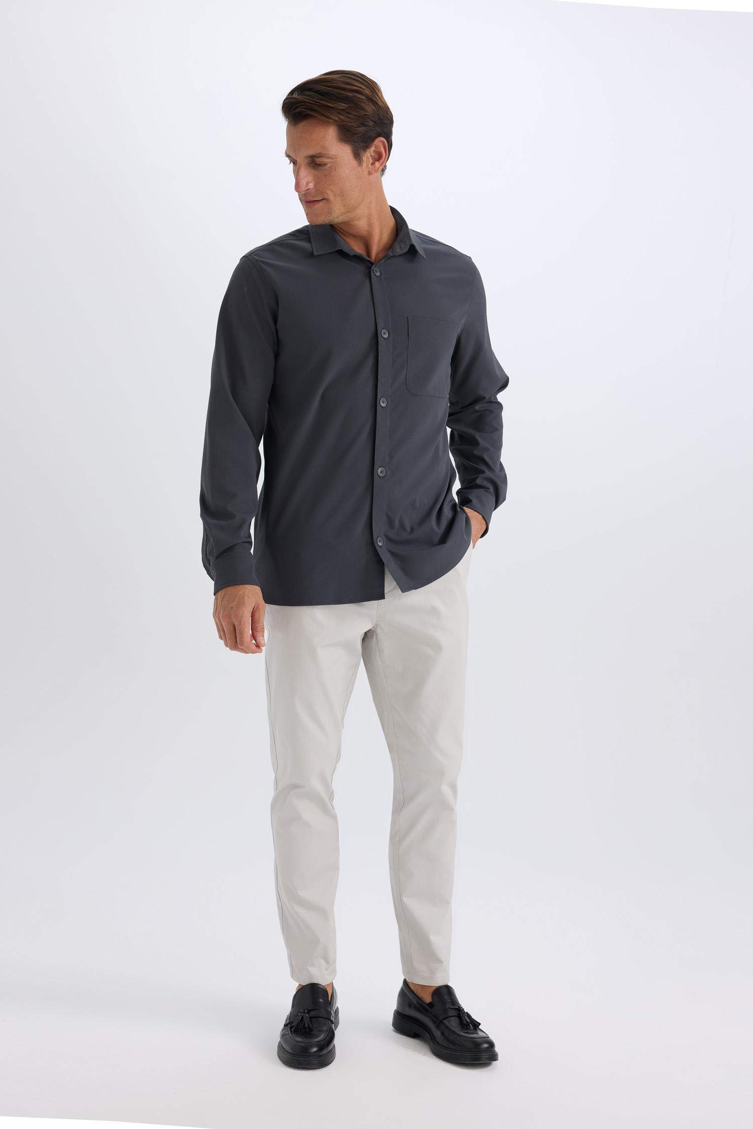 %100 Pamuk Yazlık Jogger Chino Pantolon Beli Bağcıklı Cepli Düz Paça