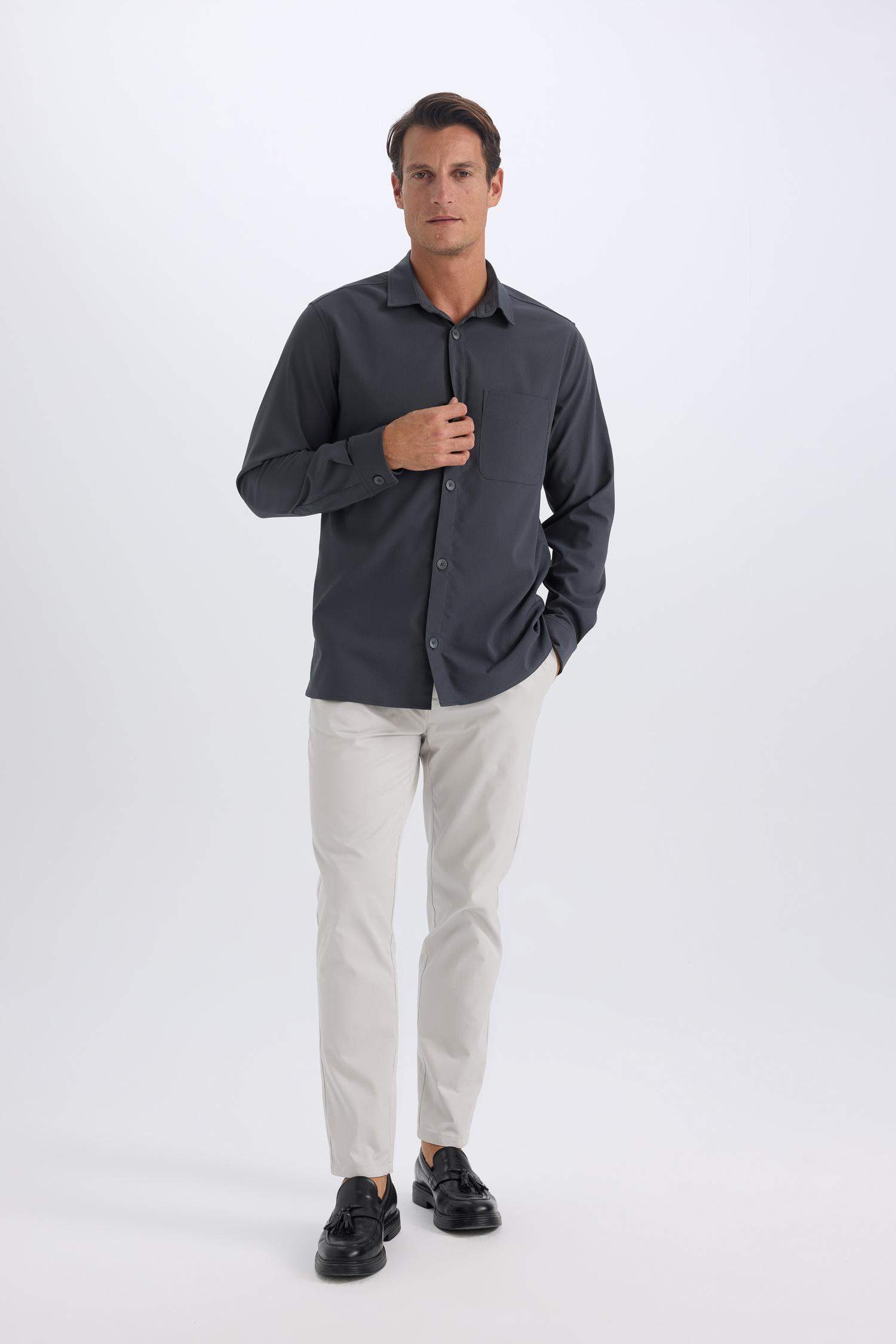 %100 Pamuk Yazlık Jogger Chino Pantolon Beli Bağcıklı Cepli Düz Paça