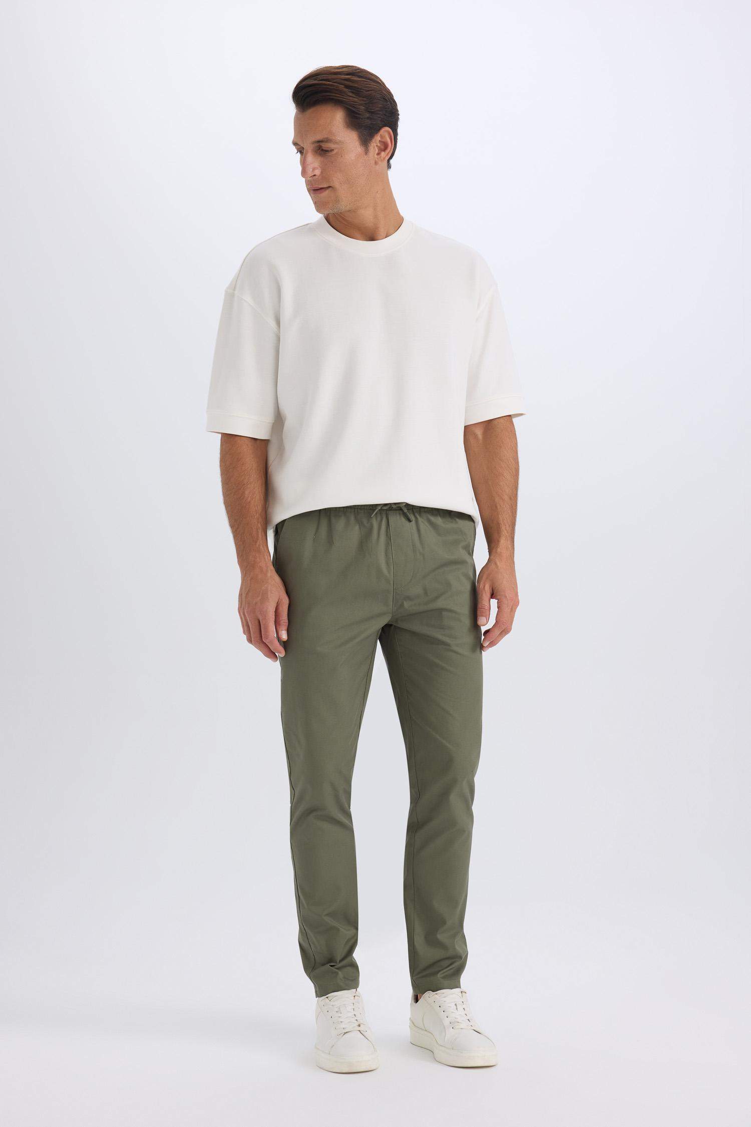 jogger Super Skinny Hem Gabardine Trousers