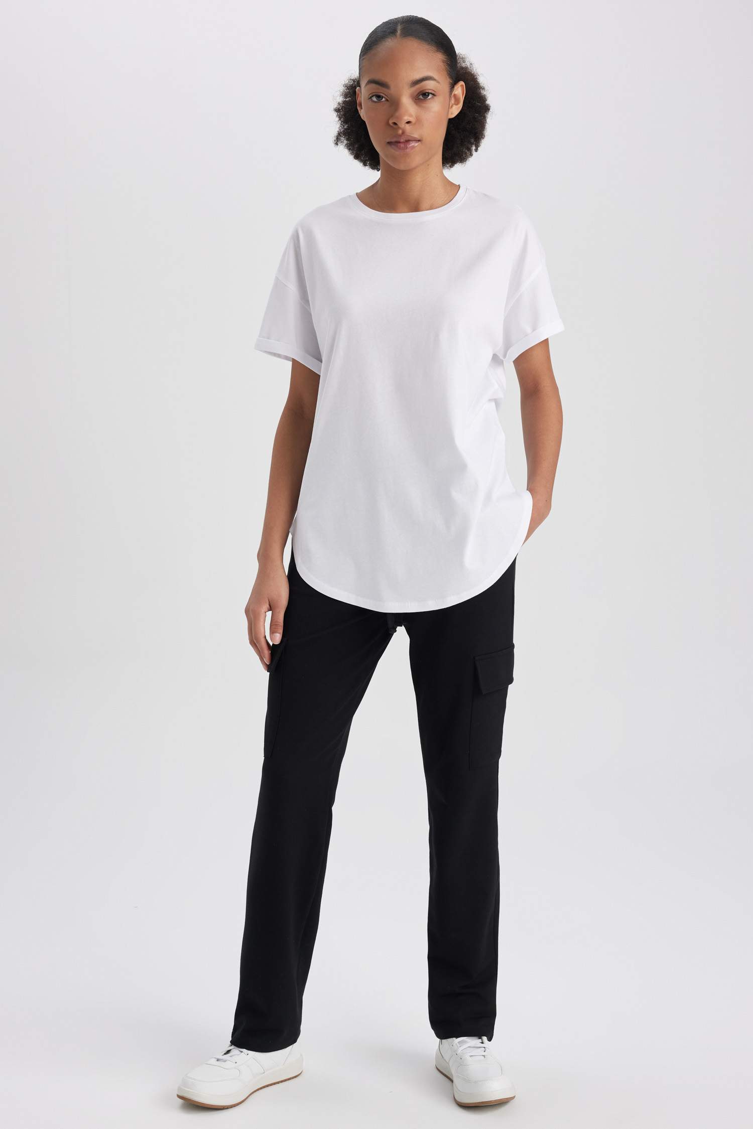 Defacto Fit Long Fit Crew Neck Sportsman Short Sleeve T-Shirt