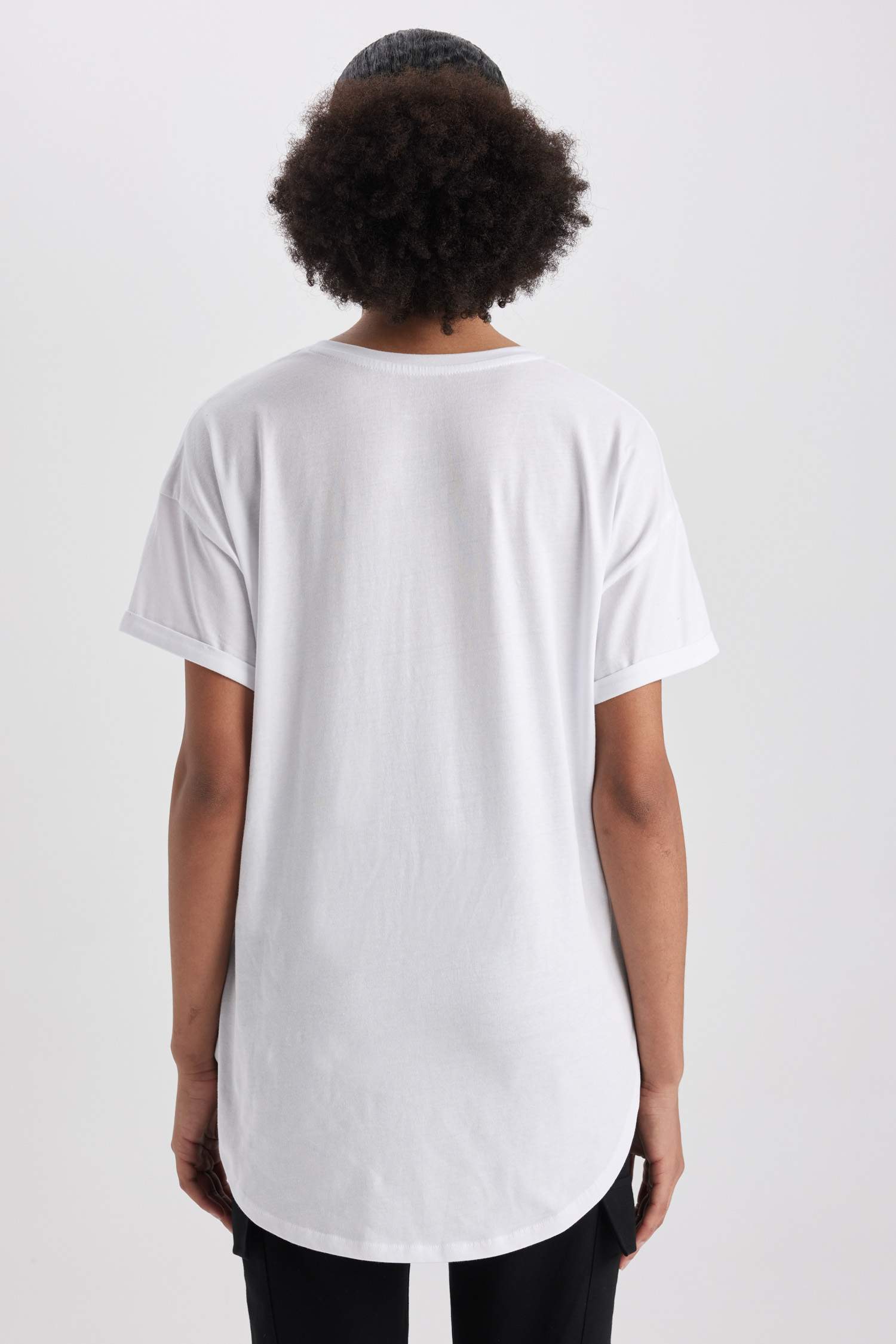 Defacto Fit Long Fit Crew Neck Sportsman Short Sleeve T-Shirt