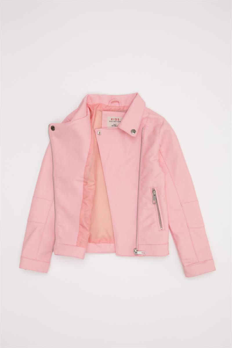 childrens pink leather jacket