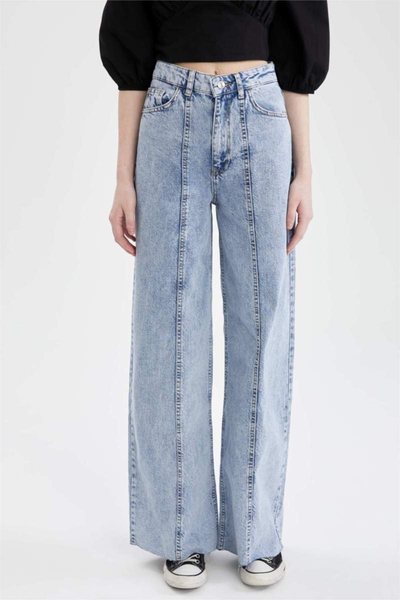 Blue WOMAN Wide Leg Jeans 1950948 | DeFacto