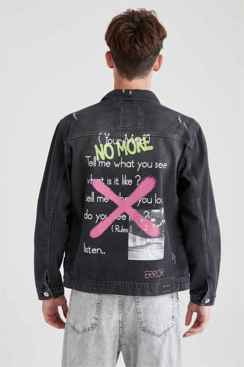 black sabbath paranoid denim jacket