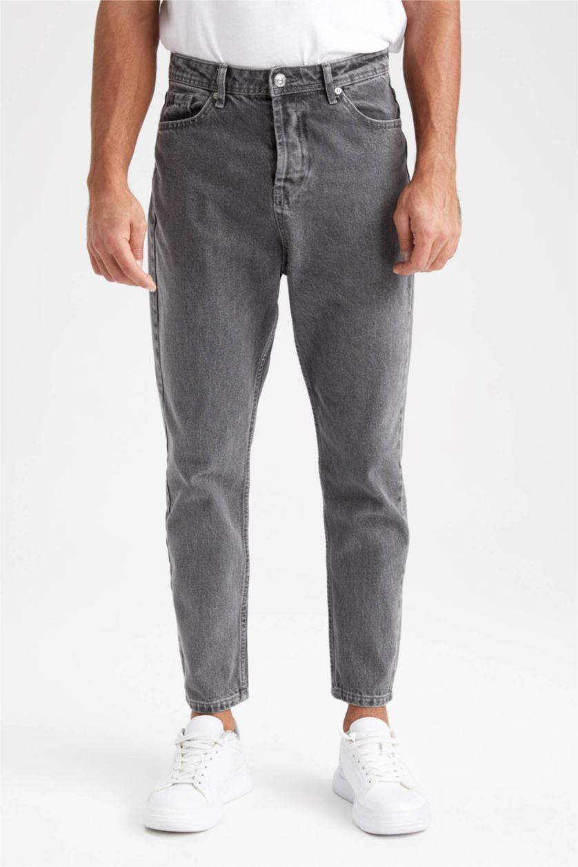 MAN Grey Loose Fit Trousers