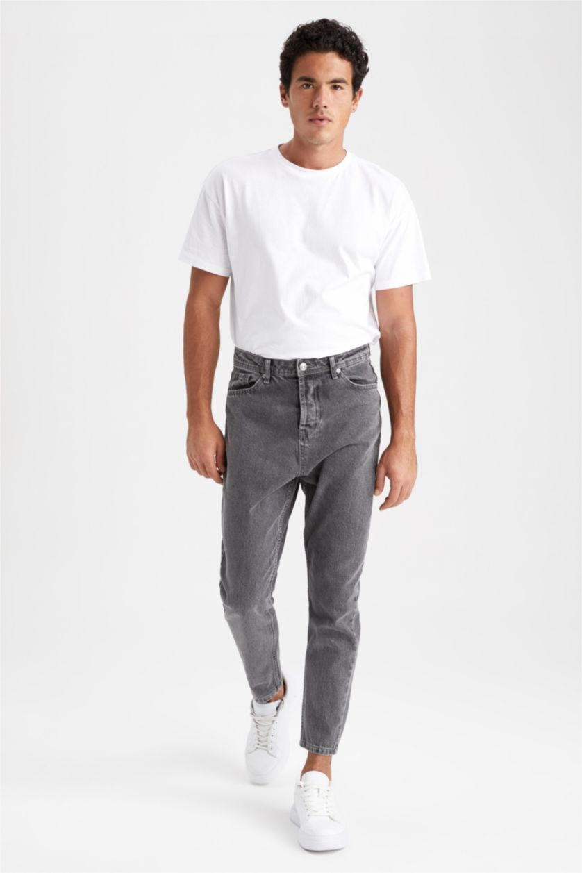 MAN Grey Loose Fit Trousers