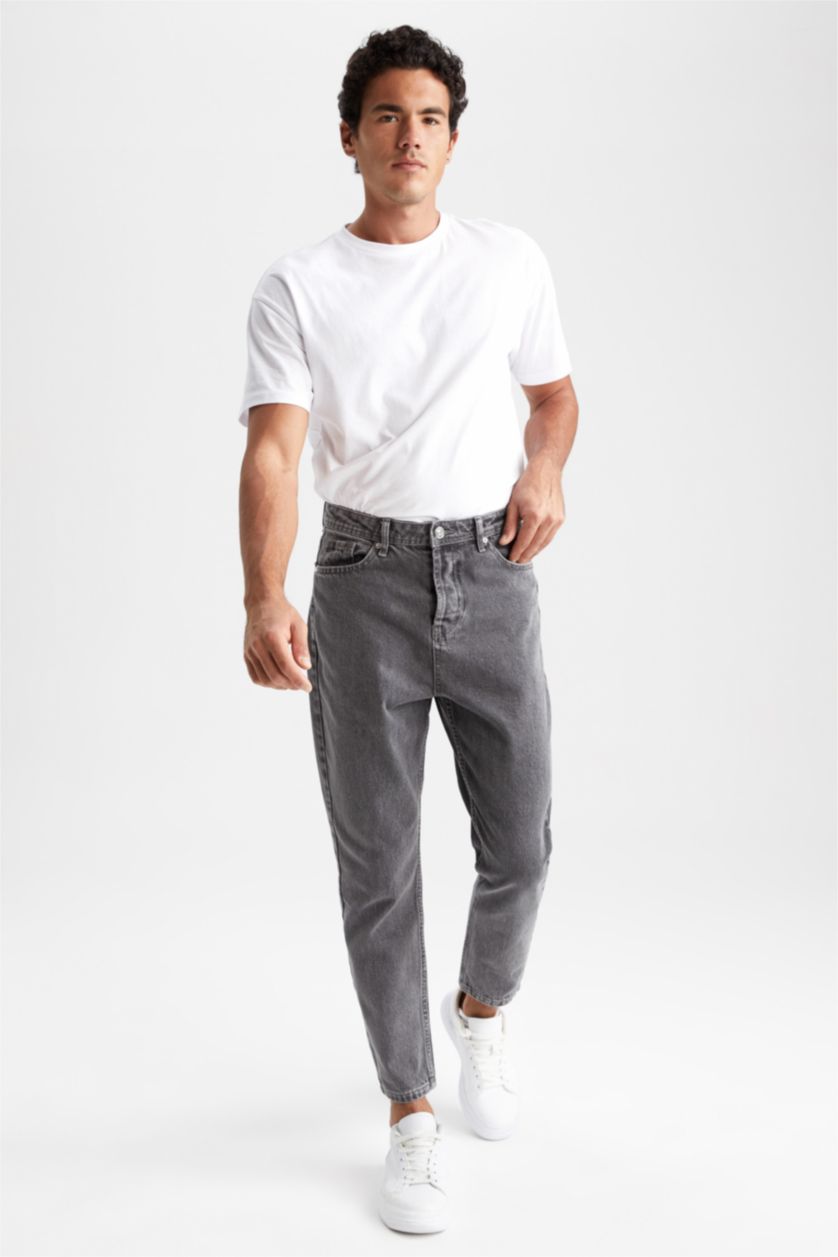MAN Grey Loose Fit Trousers