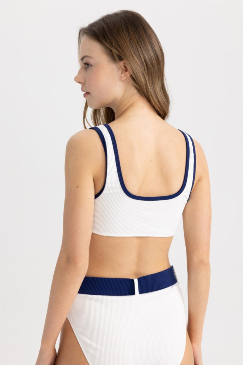 WOMAN White Fall in Love Regular Fit Bikini Top