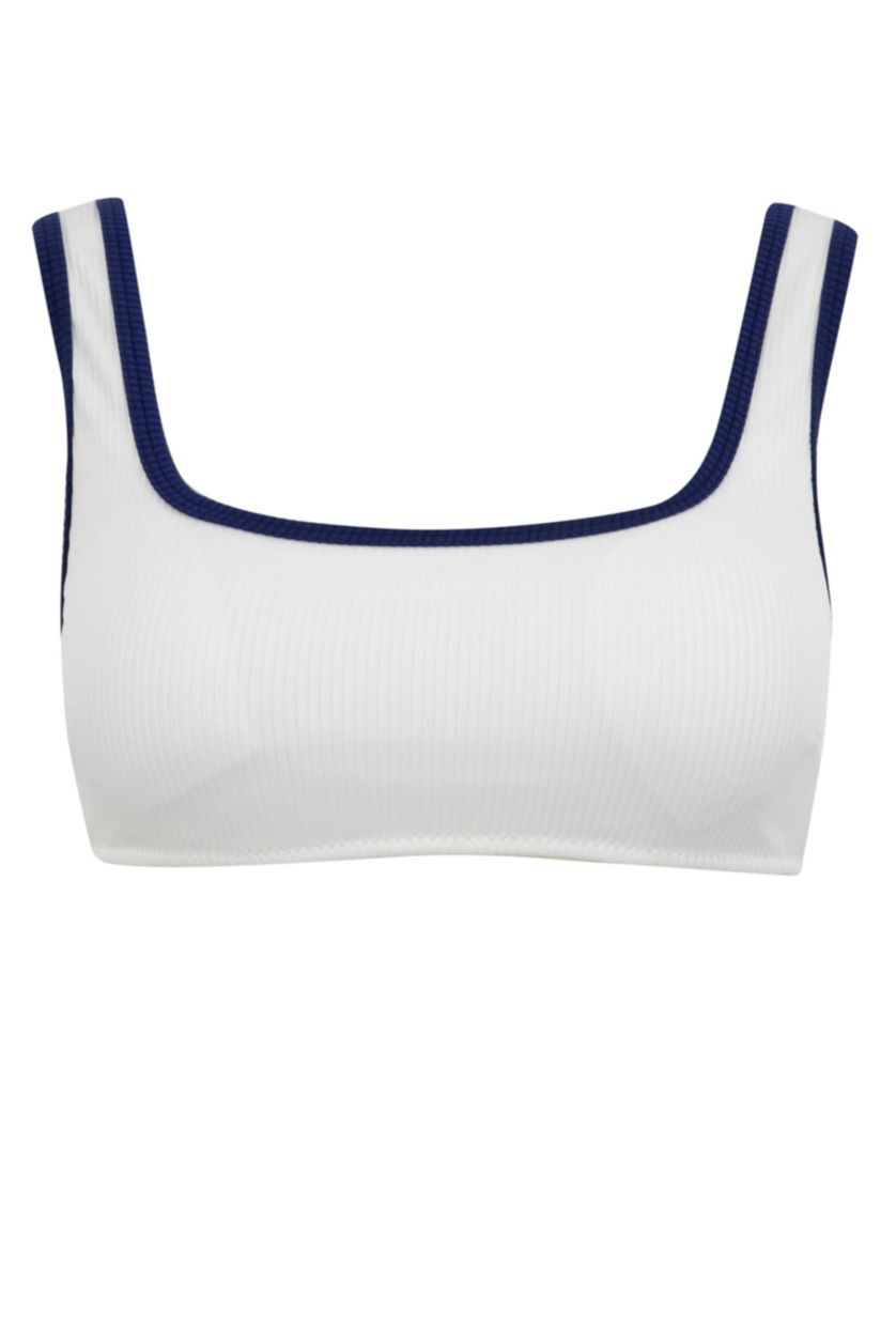 WOMAN White Fall in Love Regular Fit Bikini Top