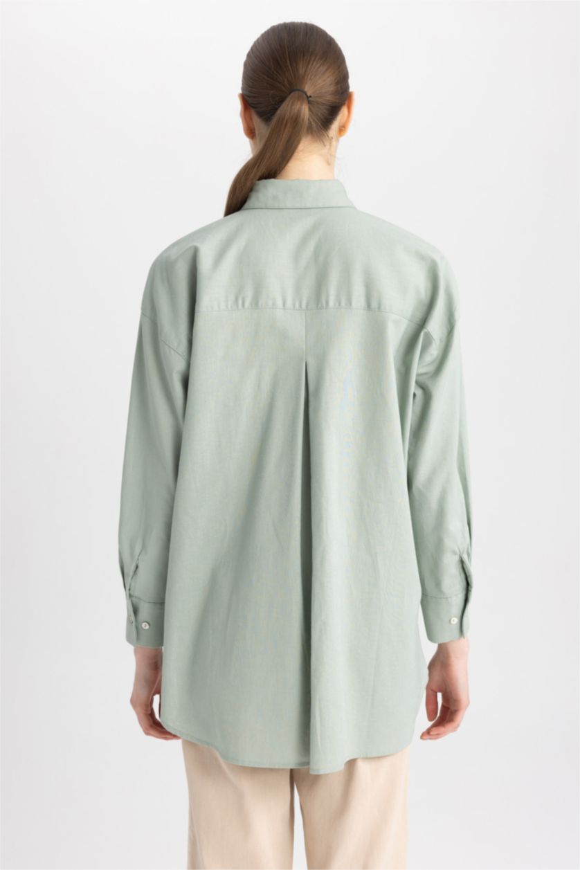 حريمي كاكي فاتح تونيك كم طويل وقصة مريحة