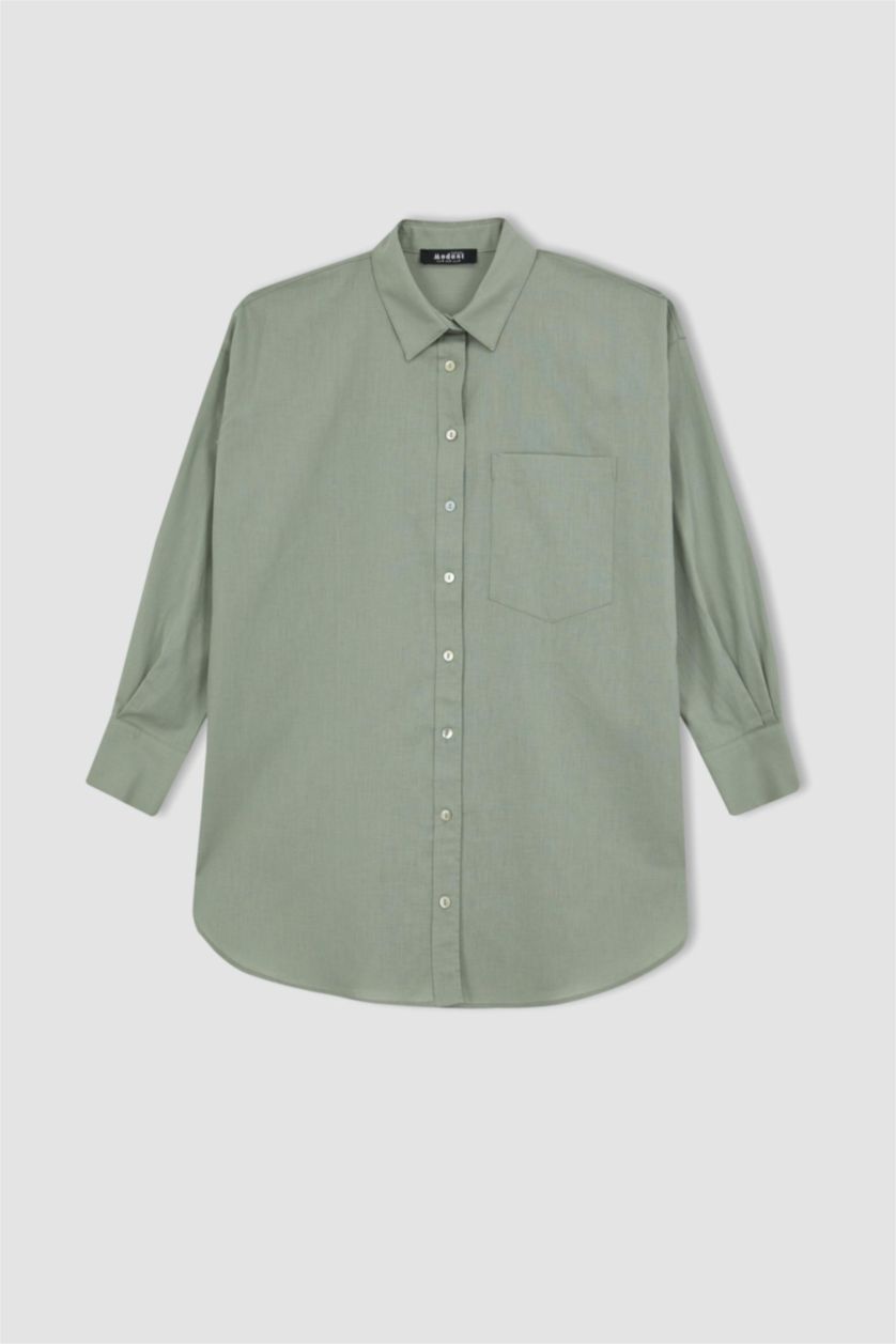 حريمي كاكي فاتح تونيك كم طويل وقصة مريحة