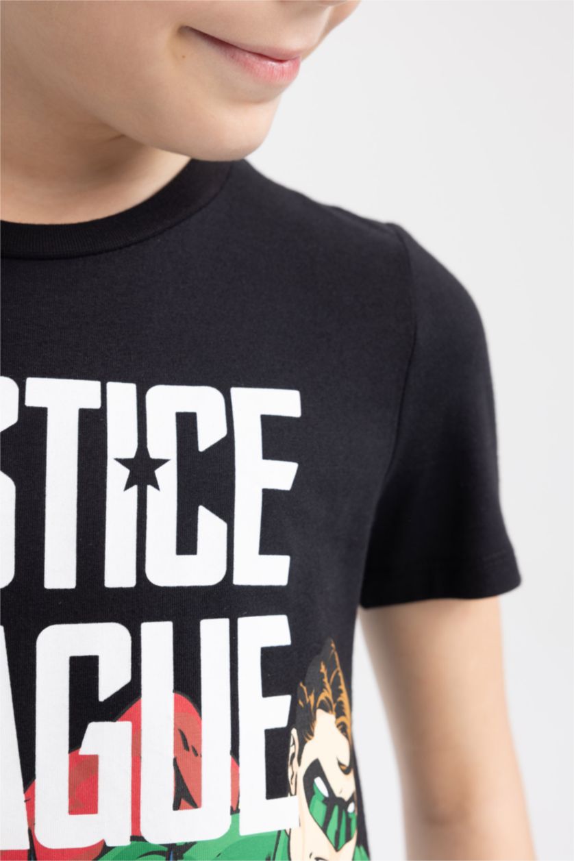 BOYS & TEENS Black Boy Regular Fit Justice League Licensed Pajamas