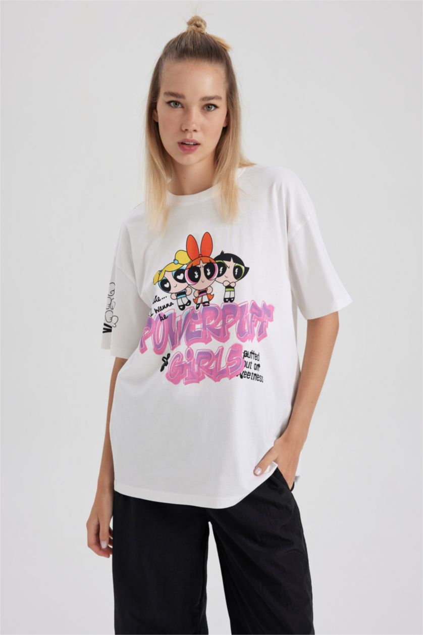 WOMAN White Oversize Fit Short Sleeve T-Shirt