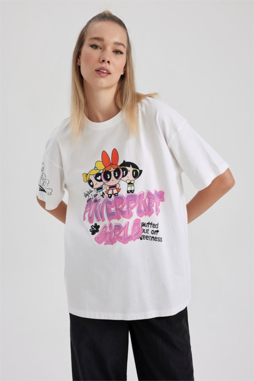 WOMAN White Oversize Fit Short Sleeve T-Shirt