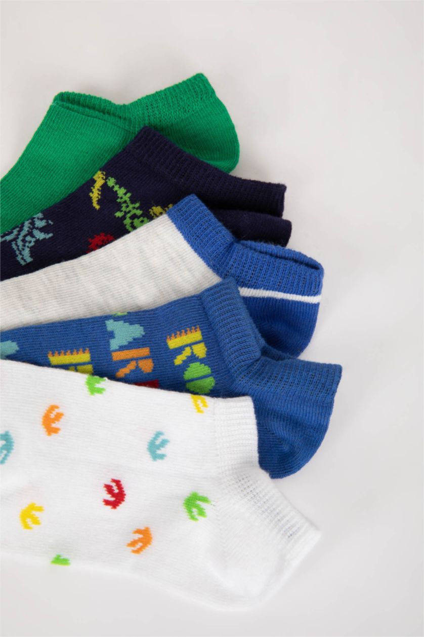 BOYS & TEENS MIXED Boys 5 Pack Cotton Booties Socks