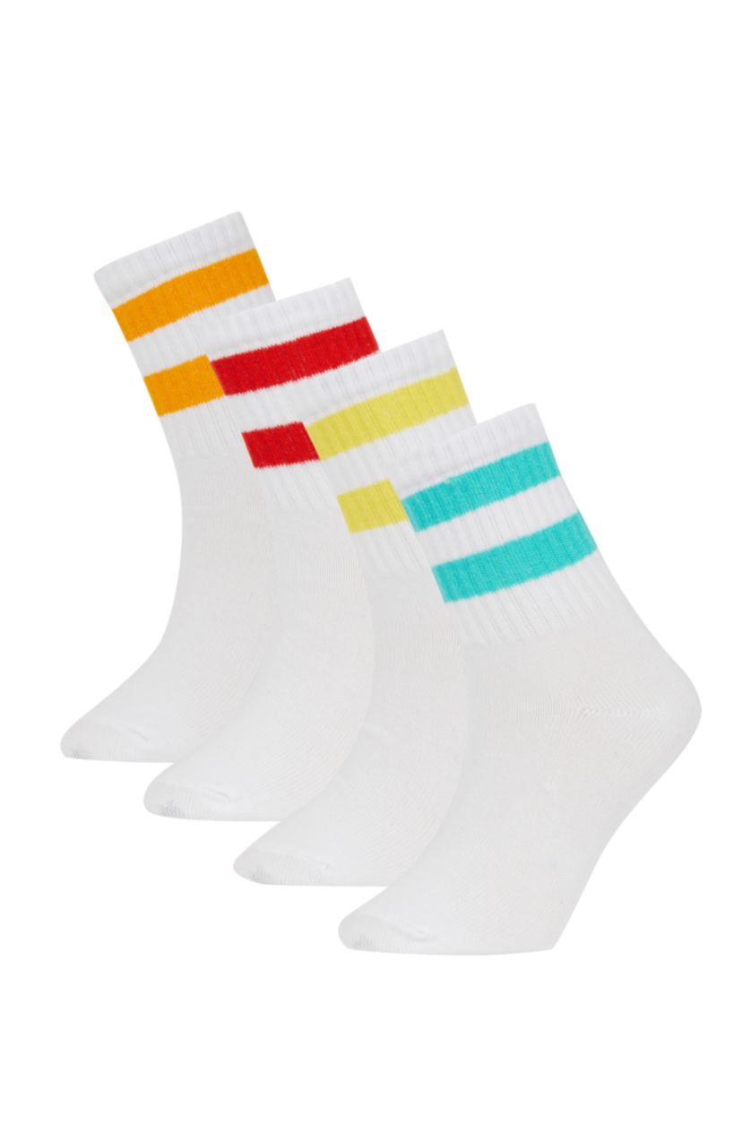 BOYS & TEENS White Boy 4 Pack Cotton Long Socks