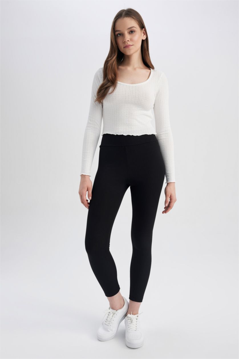 WOMAN White Slim Fit Long Sleeve T-Shirt