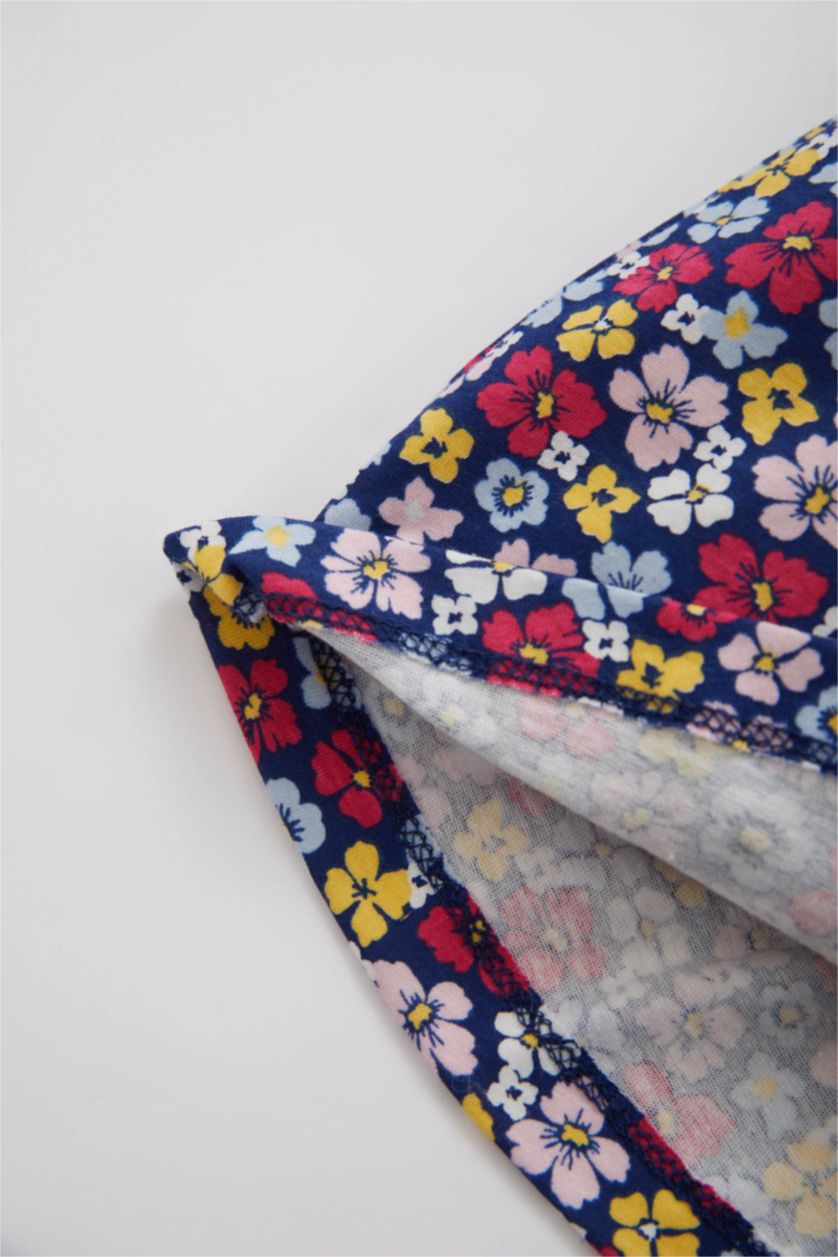 طفلة صغيرة كحلي فستان بناتي بقصة عادية بدون أكمام