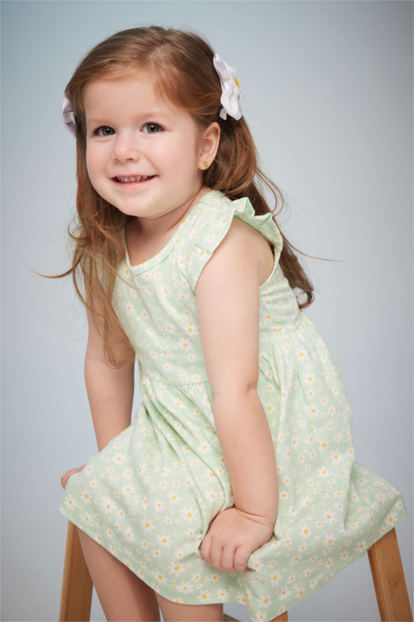 BÉBÉ FILLE Vert Clair Robe Sans Manches à motifs pour bébé Fille