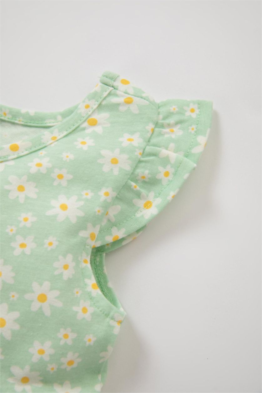 BÉBÉ FILLE Vert Clair Robe Sans Manches à motifs pour bébé Fille