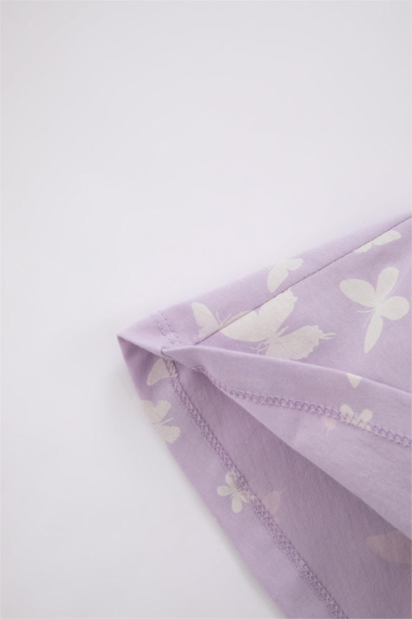 طفلة صغيرة أرجواني فستان بناتي بقصة عادية بدون أكمام