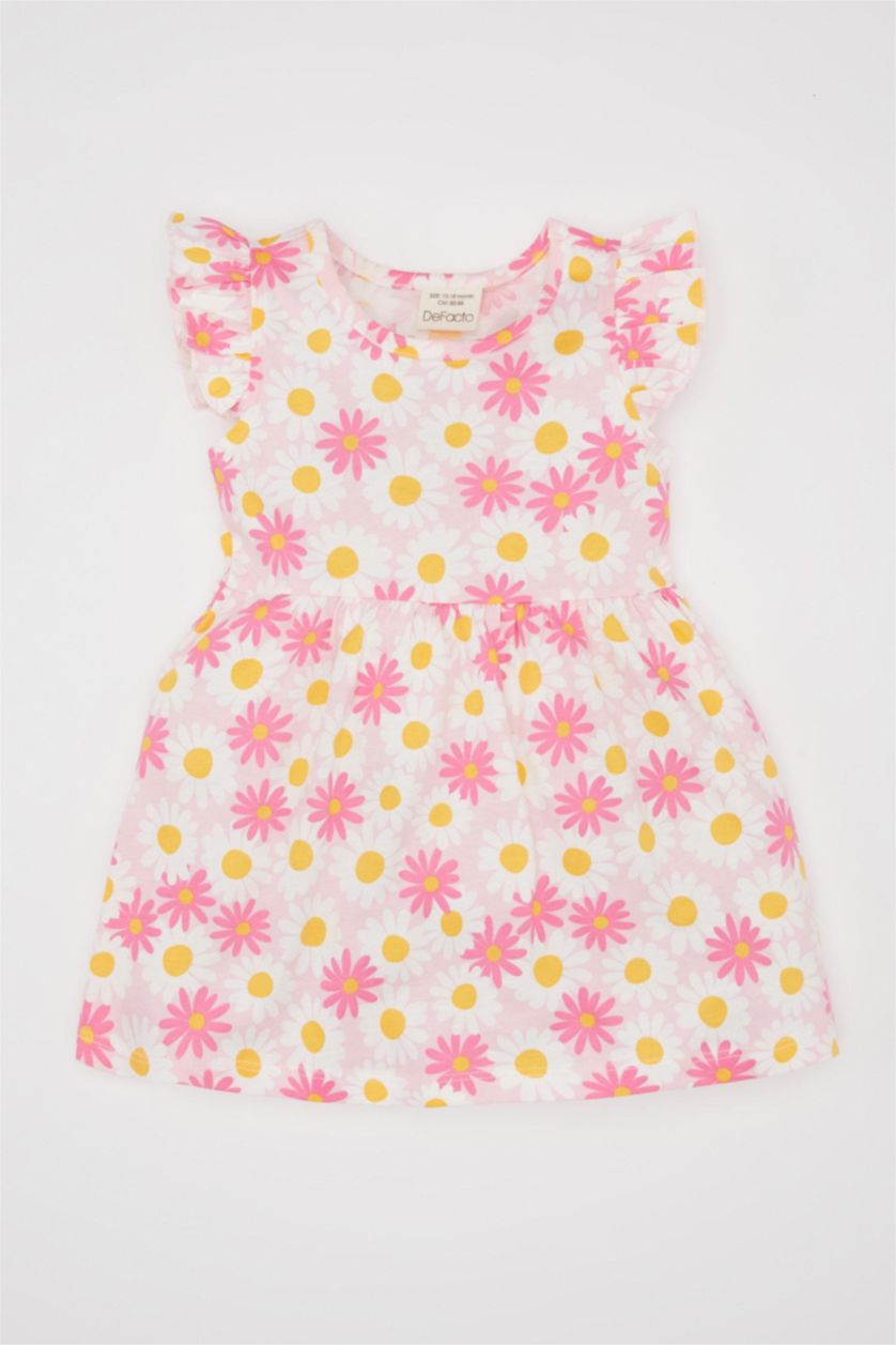 BÉBÉ FILLE Rose Robe Sans Manches à motifs pour bébé Fille