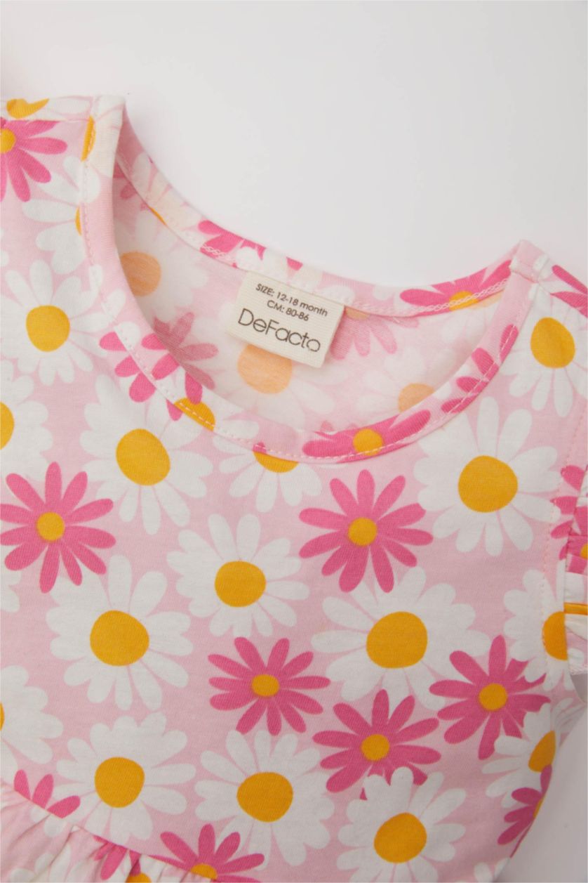 BÉBÉ FILLE Rose Robe Sans Manches à motifs pour bébé Fille